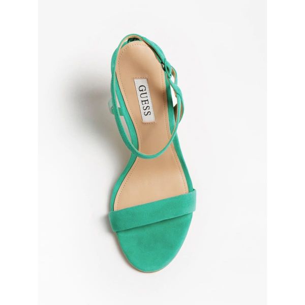 Guess heeled sandals Kabelle suede green