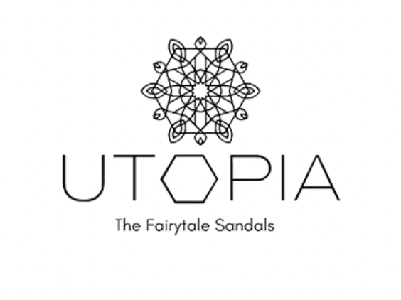 Utopia flat sandals closed toe strass natural